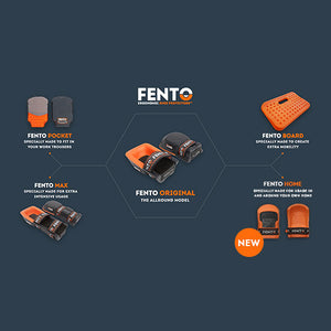Matrix diagram of different Fento kneepad collections
